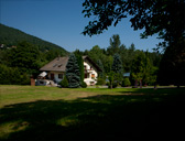 Vue du gite du Scnheethal depuis la foret de Wangenbourg en Alsace